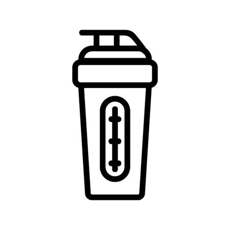 shaker with hinged lid and temperature indicator icon vector. shaker with hinged lid and temperature indicator sign. isolated contour symbol illustrationのイラスト素材