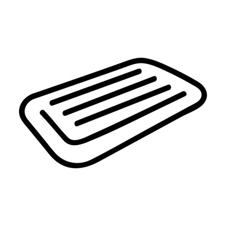 inflatable swimming mattress icon vector. inflatable swimming mattress sign. isolated contour symbol illustrationのイラスト素材
