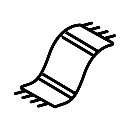 textile carpet icon vector. textile carpet sign. isolated contour symbol illustrationのイラスト素材