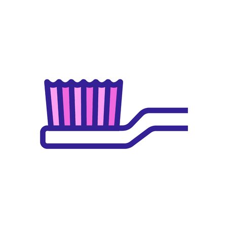 mechanical toothbrush head close view icon vector. mechanical toothbrush head close view sign. color symbol illustrationのイラスト素材