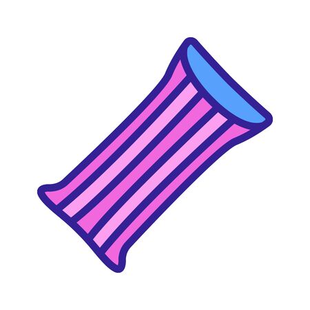pool inflatable mattress icon vector. pool inflatable mattress sign. color symbol illustrationのイラスト素材