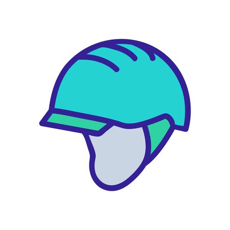 safety helmet with visor icon vector. safety helmet with visor sign. color symbol illustrationのイラスト素材