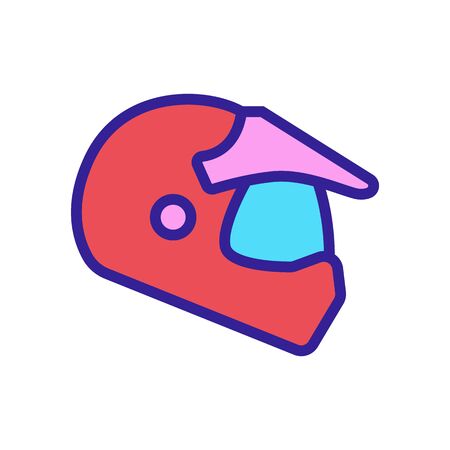 helmets for enduro and tourism with visor icon vector. helmets for enduro and tourism with visor sign. color symbol illustrationのイラスト素材