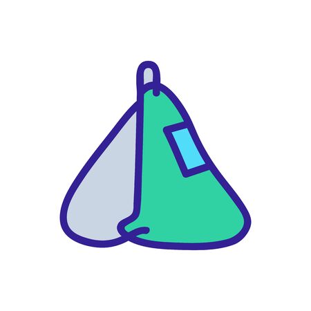 baggy backpack with ropes and pocket side view icon vector. baggy backpack with ropes and pocket side view sign. color symbol illustrationのイラスト素材