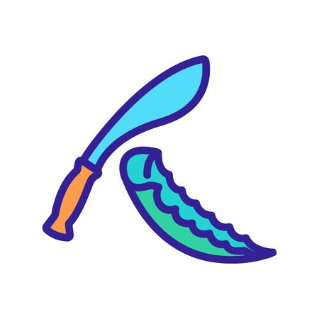 cut off aloe vera icon vector. cut off aloe vera sign. color symbol illustrationのイラスト素材