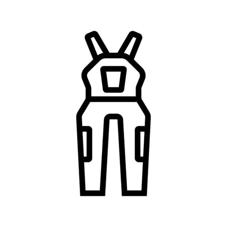 safe workwear suit icon vector. safe workwear suit sign. isolated contour symbol illustrationのイラスト素材