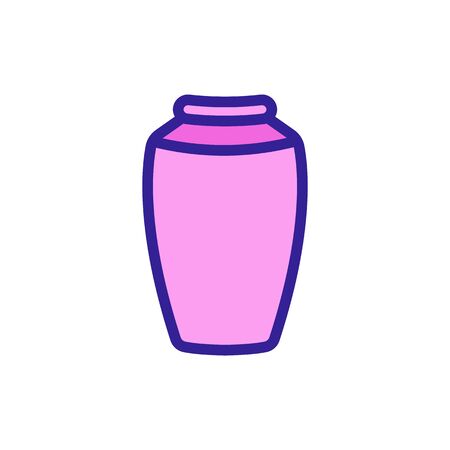low necked vase icon vector. low necked vase sign. color symbol illustrationのイラスト素材