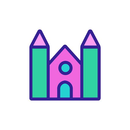 temple of high fencing icon vector. temple of high fencing sign. color symbol illustrationのイラスト素材