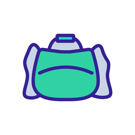 baggy sports bag icon vector. baggy sports bag sign. color symbol illustrationのイラスト素材