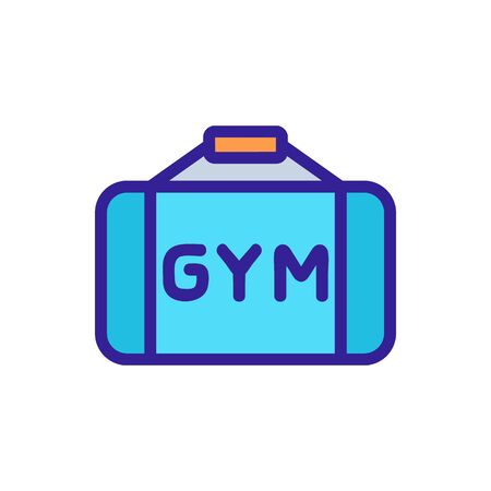 bag labeled gym icon vector. bag labeled gym sign. color symbol illustrationのイラスト素材