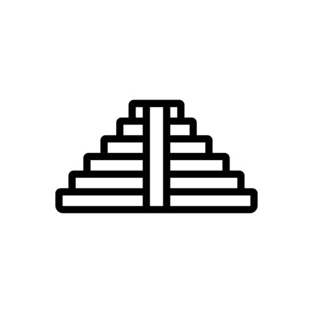 steps leading to temple icon vector. steps leading to temple sign. isolated contour symbol illustrationのイラスト素材