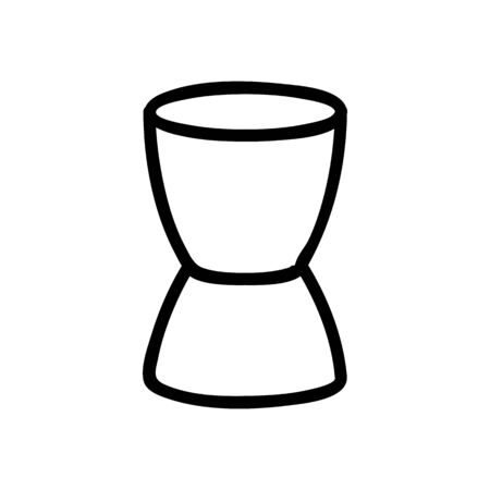 measuring cup or jigger icon vector. measuring cup or jigger sign. isolated contour symbol illustrationのイラスト素材