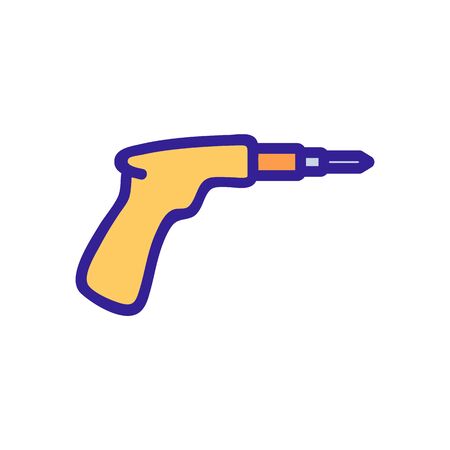 hand soldering iron icon vector. hand soldering iron sign. color symbol illustrationのイラスト素材