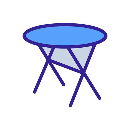 cross legged round table icon vector. cross legged round table sign. color symbol illustrationのイラスト素材