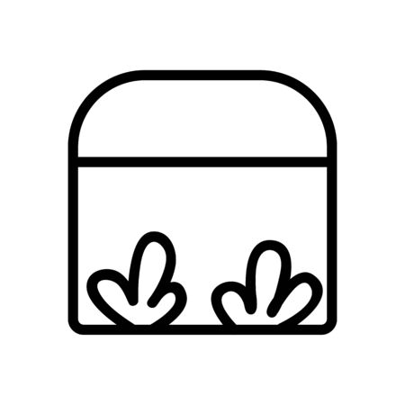 growing ruccola in greenhouse icon vector. growing ruccola in greenhouse sign. isolated contour symbol illustrationのイラスト素材