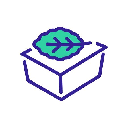 arugula in tray icon vector. arugula in tray sign. color symbol illustrationのイラスト素材