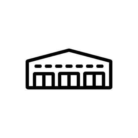 garage network icon vector. garage network sign. isolated contour symbol illustrationのイラスト素材