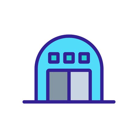 round garage with alarm icon vector. round garage with alarm sign. color symbol illustrationのイラスト素材