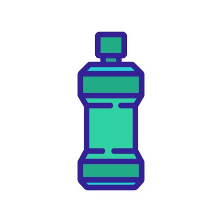 oral fluid bottle icon vector. oral fluid bottle sign. color symbol illustrationのイラスト素材