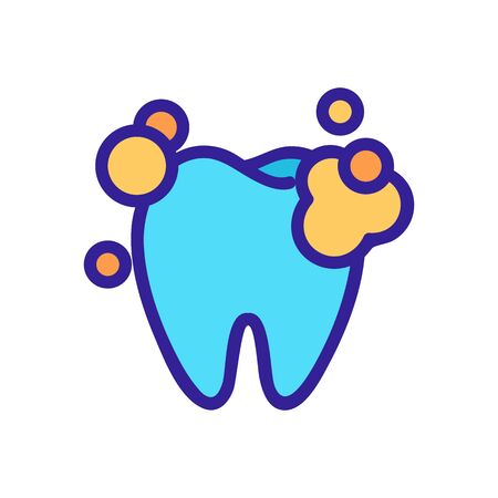tooth brushing icon vector. tooth brushing sign. color symbol illustrationのイラスト素材