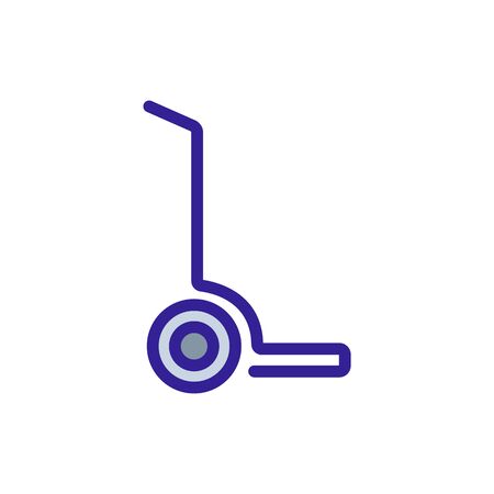 unicycle wheeled trolleys icon vector. unicycle wheeled trolleys sign. color symbol illustrationのイラスト素材