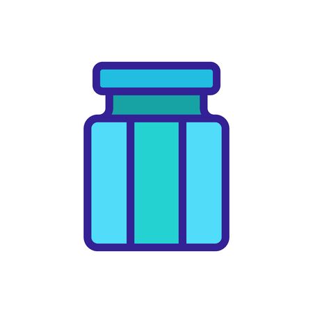 glass jar of spices with lid icon vector. glass jar of spices with lid sign. color symbol illustrationのイラスト素材