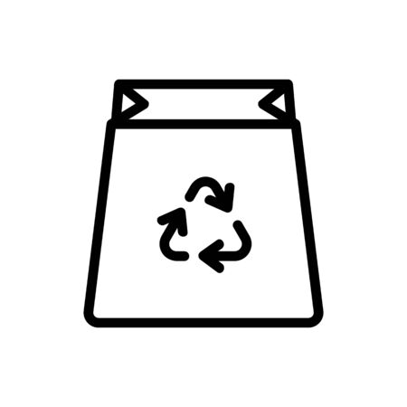 plastic recycling icon vector. plastic recycling sign. isolated contour symbol illustrationのイラスト素材