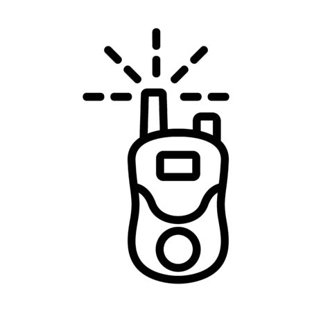 mobile walkie talkie icon vector. mobile walkie talkie sign. isolated contour symbol illustrationのイラスト素材