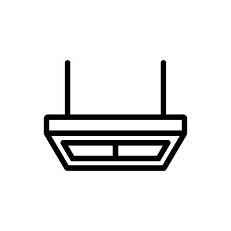 flat hoods for kitchen icon vector. flat hoods for kitchen sign. isolated contour symbol illustrationのイラスト素材