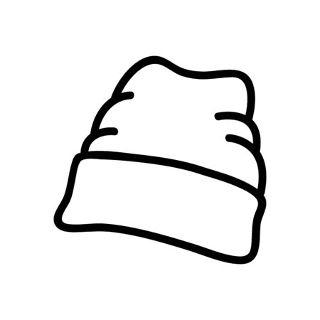 wide lapel beanie icon vector. wide lapel beanie sign. isolated contour symbol illustrationのイラスト素材
