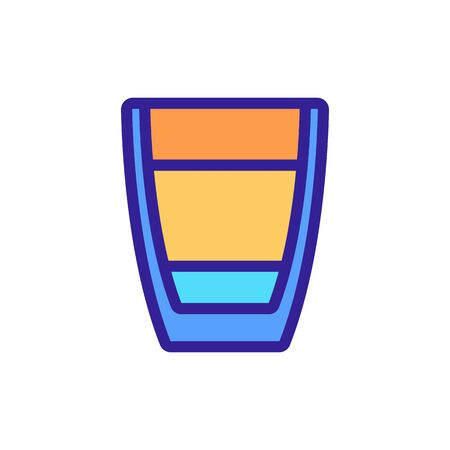 measuring bowl whipping glass icon vector. measuring bowl whipping glass sign. color symbol illustrationのイラスト素材