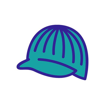 hat cap with visor icon vector. hat cap with visor sign. color symbol illustrationのイラスト素材