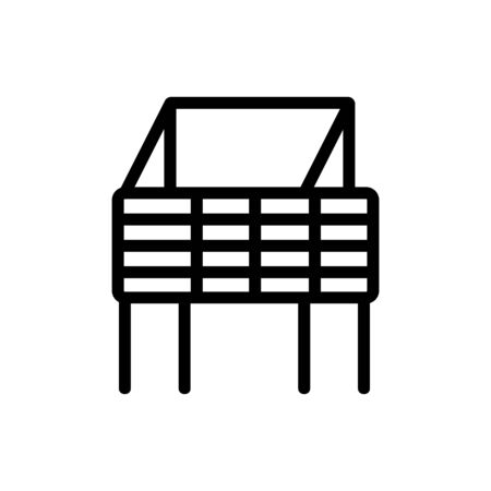 cage for rabbit icon vector. cage for rabbit sign. isolated contour symbol illustrationのイラスト素材