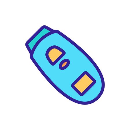 epilator cosmetology device icon vector. epilator cosmetology device sign. isolated color symbol illustrationのイラスト素材