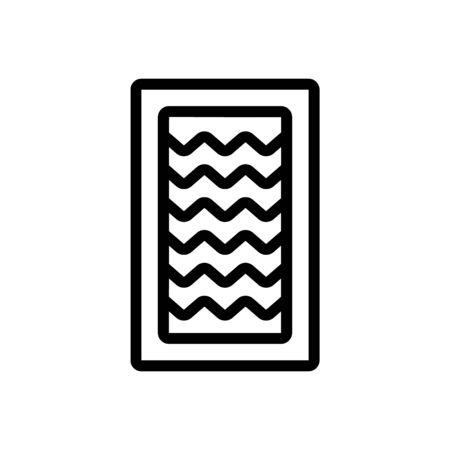 yoga mat with massager icon vector. yoga mat with massager sign. isolated contour symbol illustrationのイラスト素材