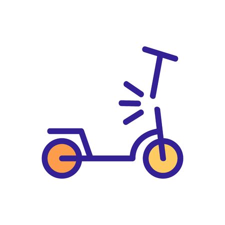 broken scooter icon vector. broken scooter sign. isolated color symbol illustrationのイラスト素材