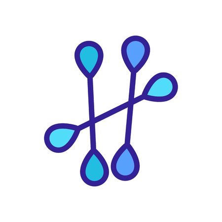 ear sticks icon vector. ear sticks sign. isolated color symbol illustrationのイラスト素材