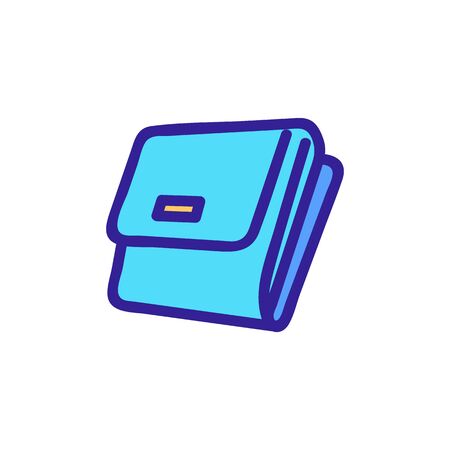 wallet for banknote and coin icon vector. wallet for banknote and coin sign. isolated color symbol illustrationのイラスト素材