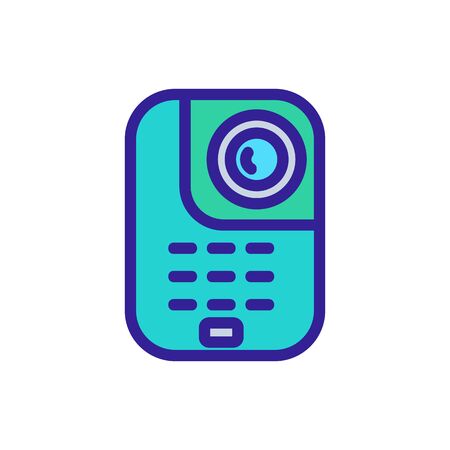 intercom communicate gadget icon vector. intercom communicate gadget sign. isolated color symbol illustrationのイラスト素材