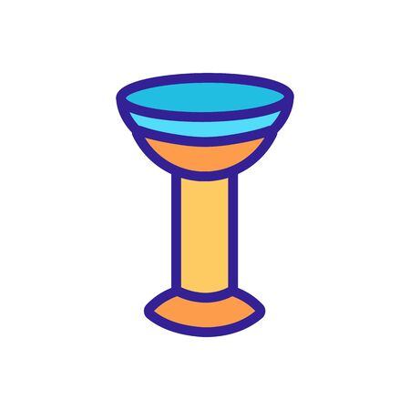 contact lens on pedestal icon vector. contact lens on pedestal sign. isolated color symbol illustrationのイラスト素材