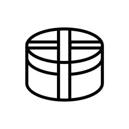 chocolate gift package icon vector. chocolate gift package sign. isolated contour symbol illustrationのイラスト素材