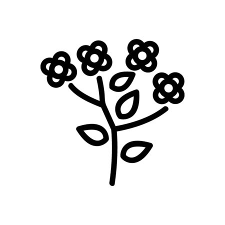 canola blossom flowers icon vector. canola blossom flowers sign. isolated contour symbol illustrationのイラスト素材