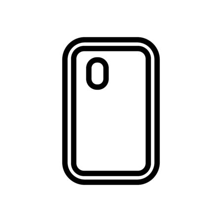 mobile phone case protect icon vector. mobile phone case protect sign. isolated contour symbol illustrationのイラスト素材
