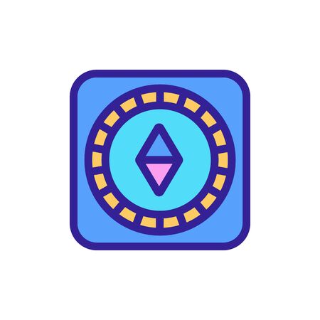 compass device for orientation icon vector. compass device for orientation sign. isolated color symbol illustrationのイラスト素材