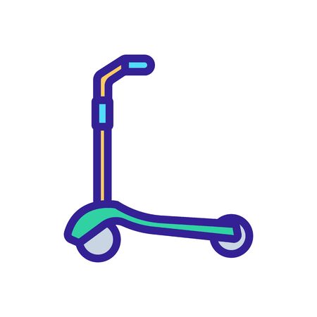kick scooter mobility transport icon vector. kick scooter mobility transport sign. isolated color symbol illustrationのイラスト素材