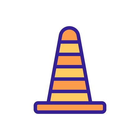 cone car accessory icon vector. cone car accessory sign. isolated color symbol illustrationのイラスト素材