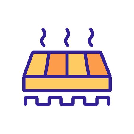 domestic warm floor tool icon vector. domestic warm floor tool sign. isolated color symbol illustrationのイラスト素材