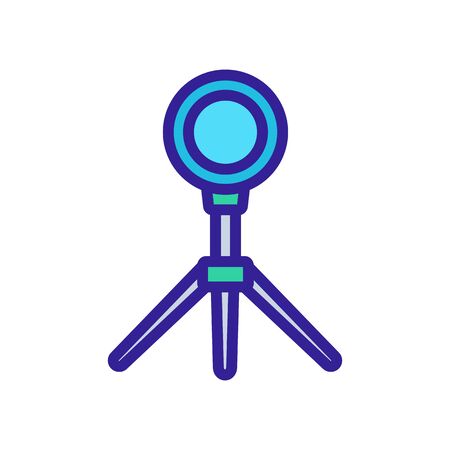 light device on tripod icon vector. light device on tripod sign. isolated color symbol illustrationのイラスト素材