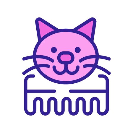 cat comb icon vector. cat comb sign. isolated color symbol illustrationのイラスト素材