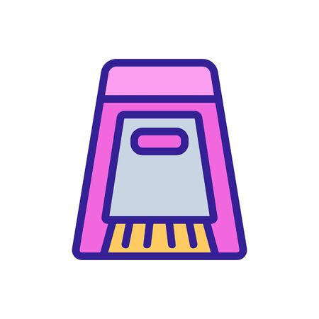 dustpan and brush for purity room icon vector. dustpan and brush for purity room sign. isolated color symbol illustrationのイラスト素材